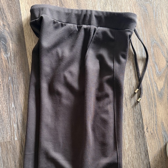 Men's Brown Drawstring Pants - Picture 4 of 6